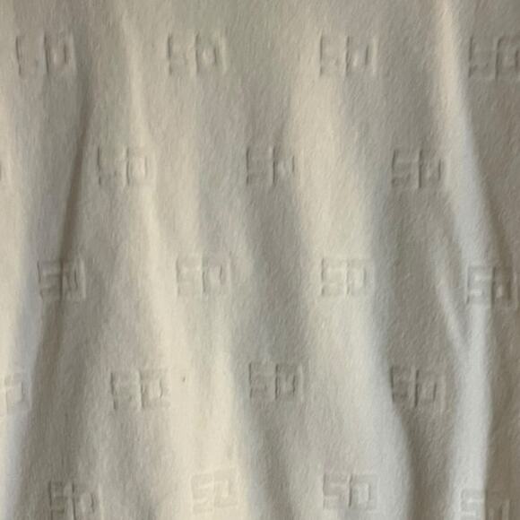 St. John White terry full zip jacket with raised logo Size Small Vintage - Picture 5 of 6